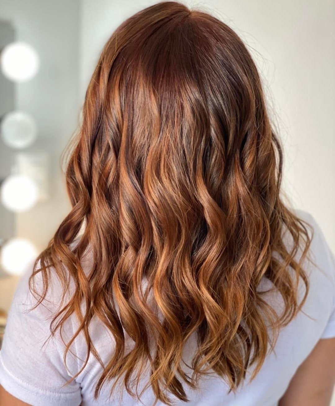 1. Soft Cinnamon Balayage Waves - Cinnamon Hair Color
