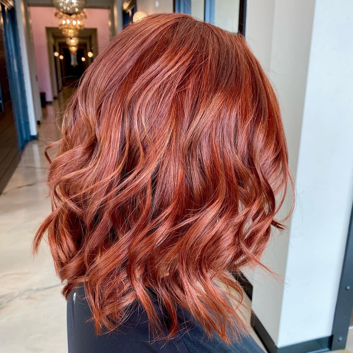 2. Rich Cinnamon Copper Lob - Cinnamon Hair Color