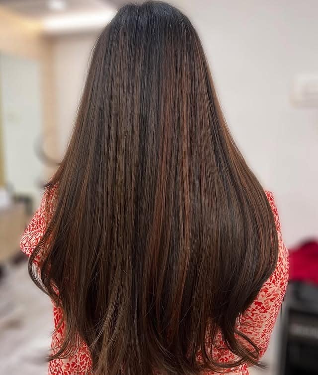11. Cinnamon Brunette Sleek Lengths - Cinnamon Hair Color