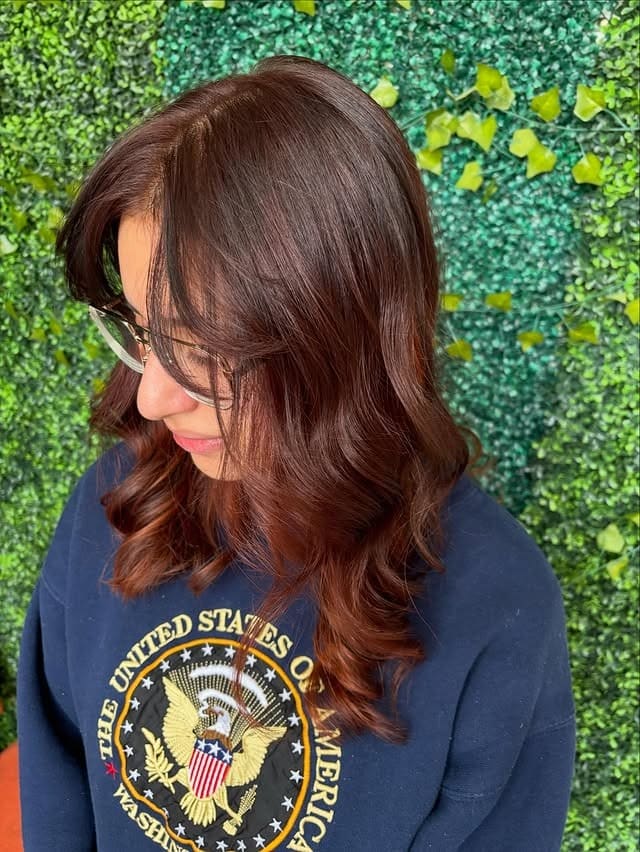 19. Deep Cinnamon Auburn Waves - Cinnamon Hair Color