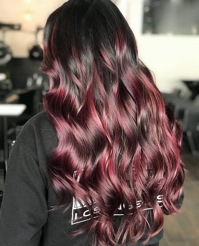 9. Plum-Toned Bob with Soft Waves - Plum Hair Color