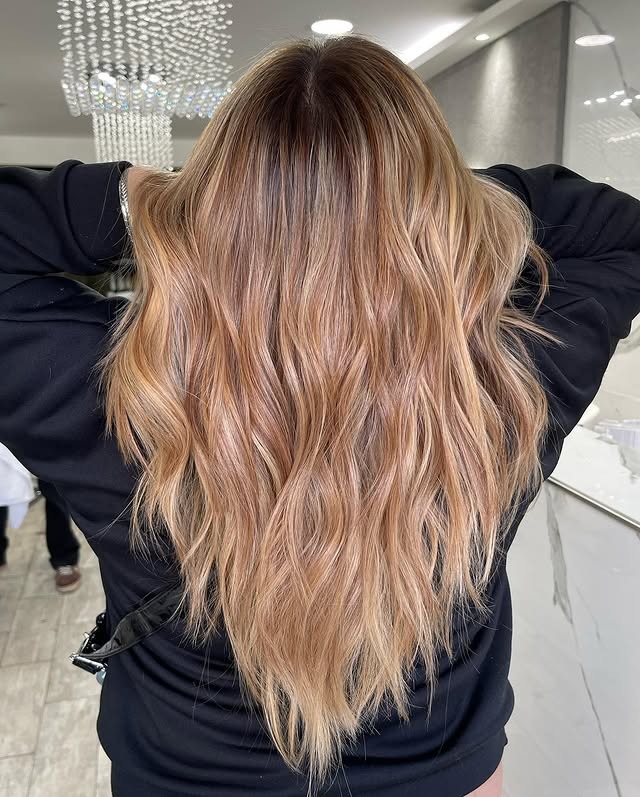 1. Soft Honey Balayage with Loose Waves - Honey Hair Color