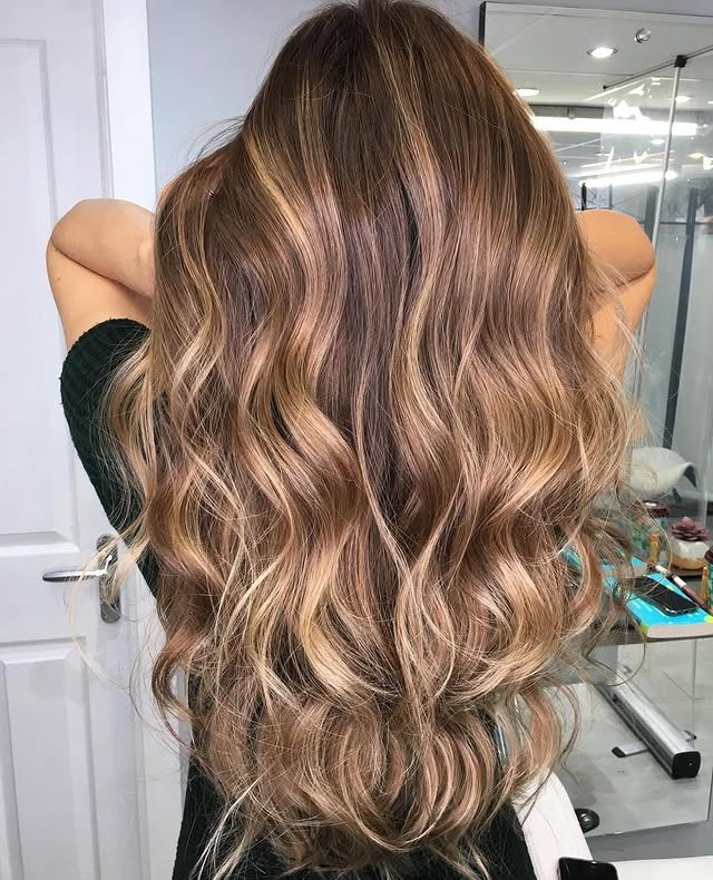 7. Honey Ash Blend with Modern Waves - Honey Hair Color