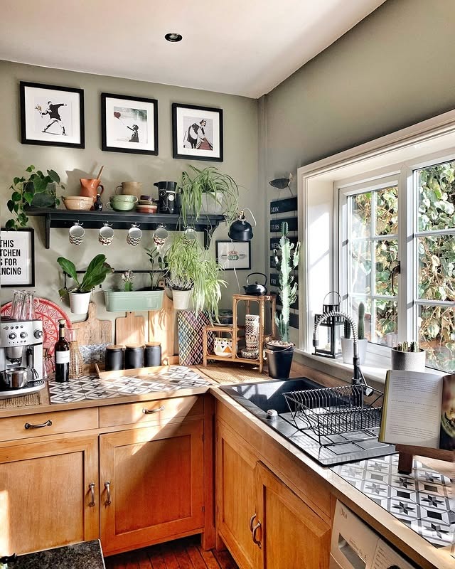 5. Warm Wood Victorian Kitchen with Eclectic Styling - victorian style kitchen ideas