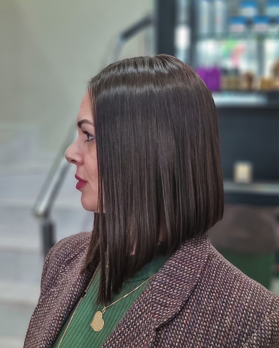 4. Classic Straight Chocolate Bob - Short Bob Hair