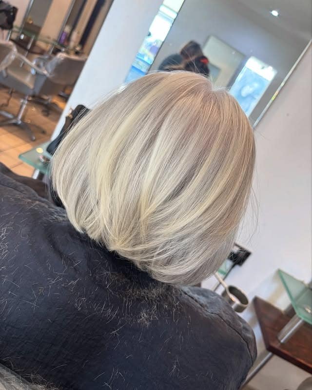 19. Dark Espresso Layered Bob with Curtain Fringe - Layered Bob Hairstyles