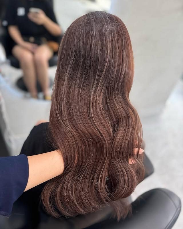 4. Chocolate Brown with Rose-Brown Undertones - Chocolate Brown Hair with Highlights