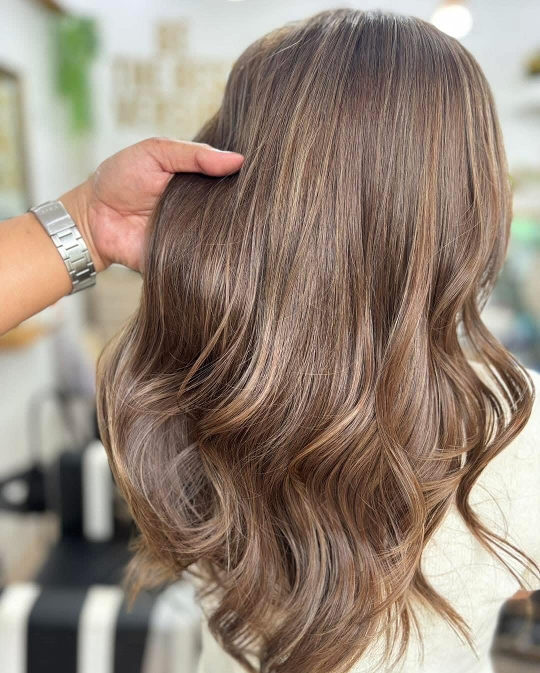 9. Cool Chocolate Brown with Fine Ashy Highlights - Chocolate Brown Hair with Highlights