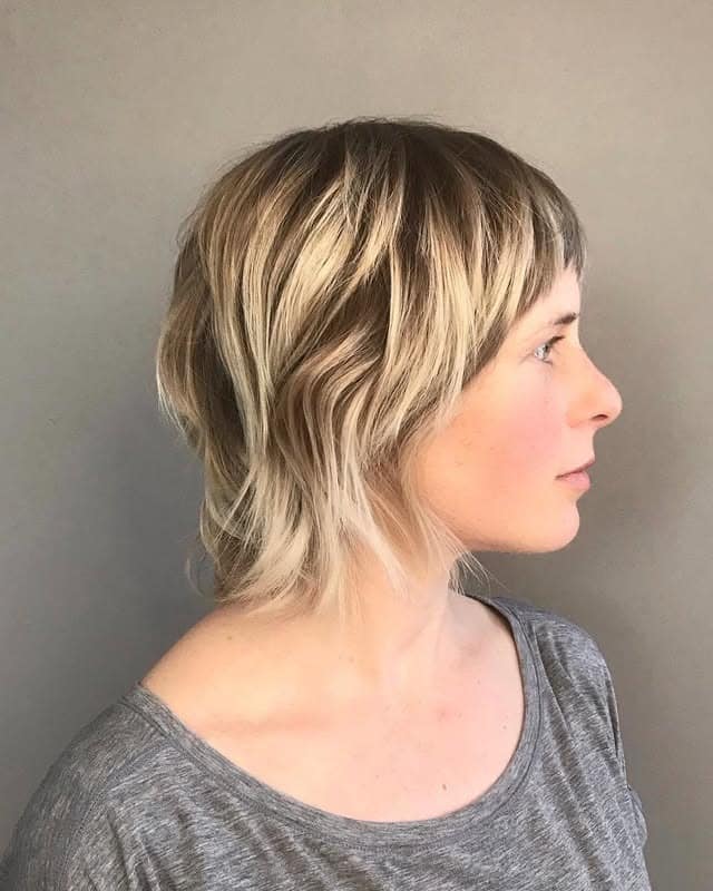 2. Tapered Pixie Bob with Micro Bangs in Ash Blonde - Short Layered Haircuts with Bangs