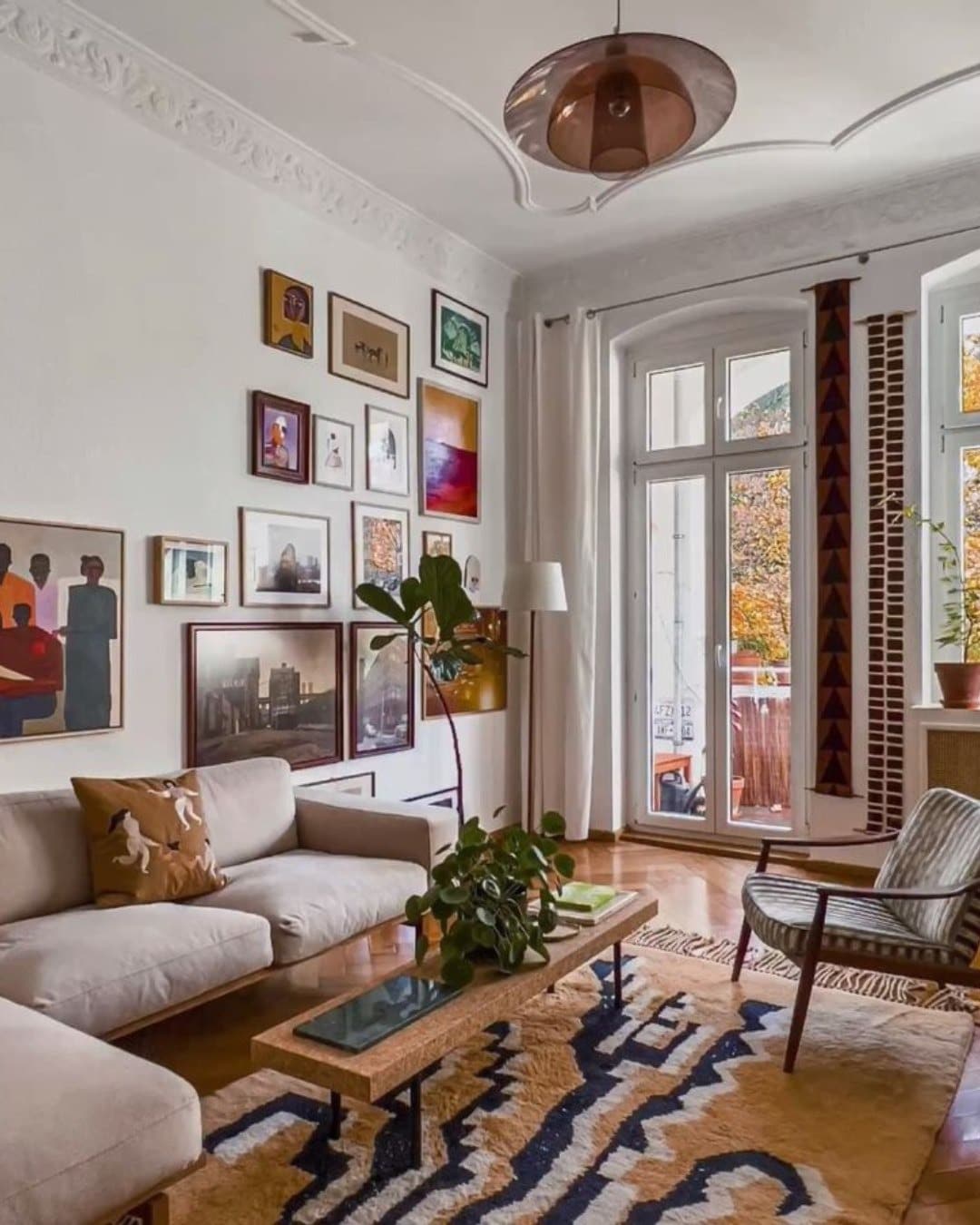 1. Collected European Gallery Living Room in Soft Neutrals - vintage living room ideas