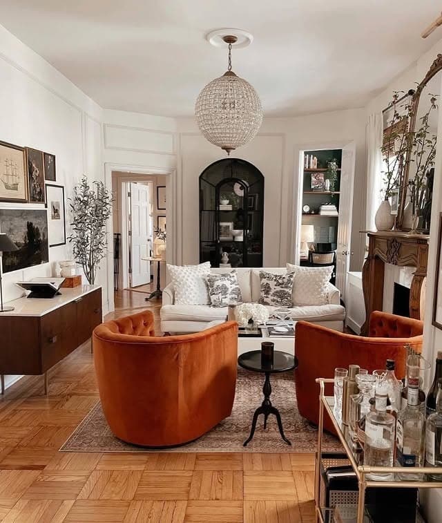 21. Window-Framed Study with Warm Wood and Soft White - simple home office ideas