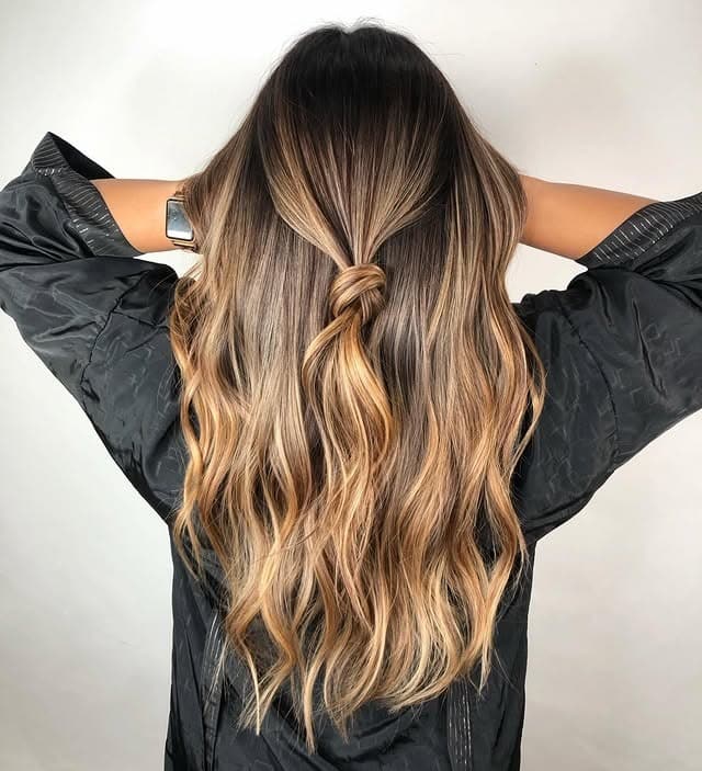 3. Honey Brown Ombre with Shadow Root - Honey Brown Hair  Color