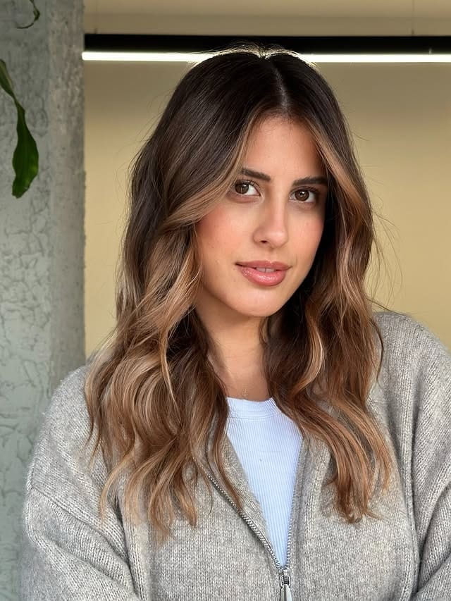 4. Face-Framing Honey Brown Layers - Honey Brown Hair  Color