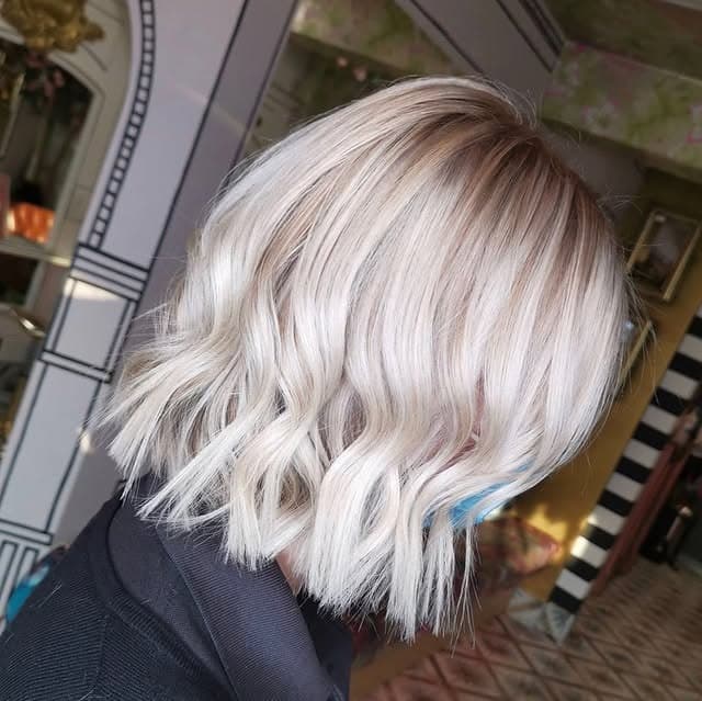 3. Platinum Blunt Bob with Textured Finish - Blunt Bob Hairstyles