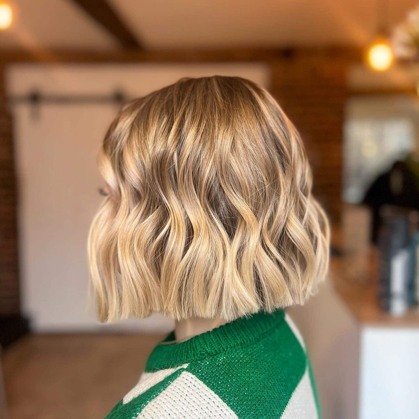 11. Soft Blonde Blunt Bob with Lived-In Waves - Blunt Bob Hairstyles