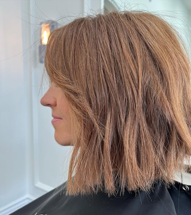 17. Warm Caramel Blunt Bob with Natural Movement - Blunt Bob Hairstyles