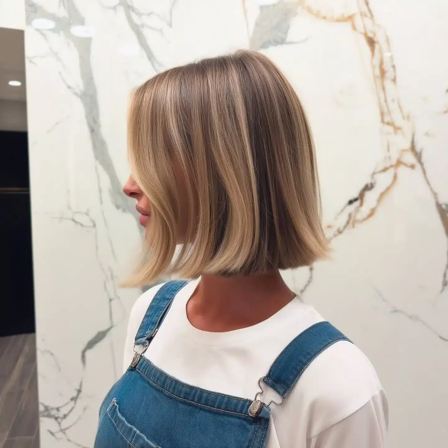 18. Neutral Blonde Blunt Bob with Rounded Shape - Blunt Bob Hairstyles