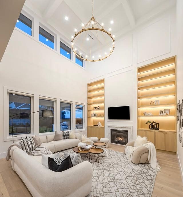 1. Elevated Comfort in Soft Neutrals - warm and cozy living room ideas