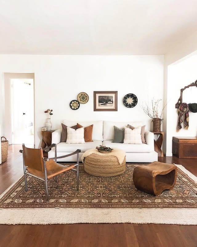 3. Earthy Textures with Classic Character - warm and cozy living room ideas