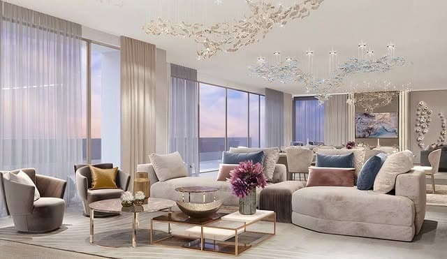 10. Contemporary Elegance in Muted Pastels - warm and cozy living room ideas