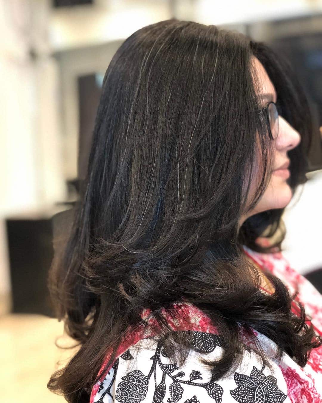 12. Smooth Medium Layers with Natural Black - Medium-Length Hairstyles