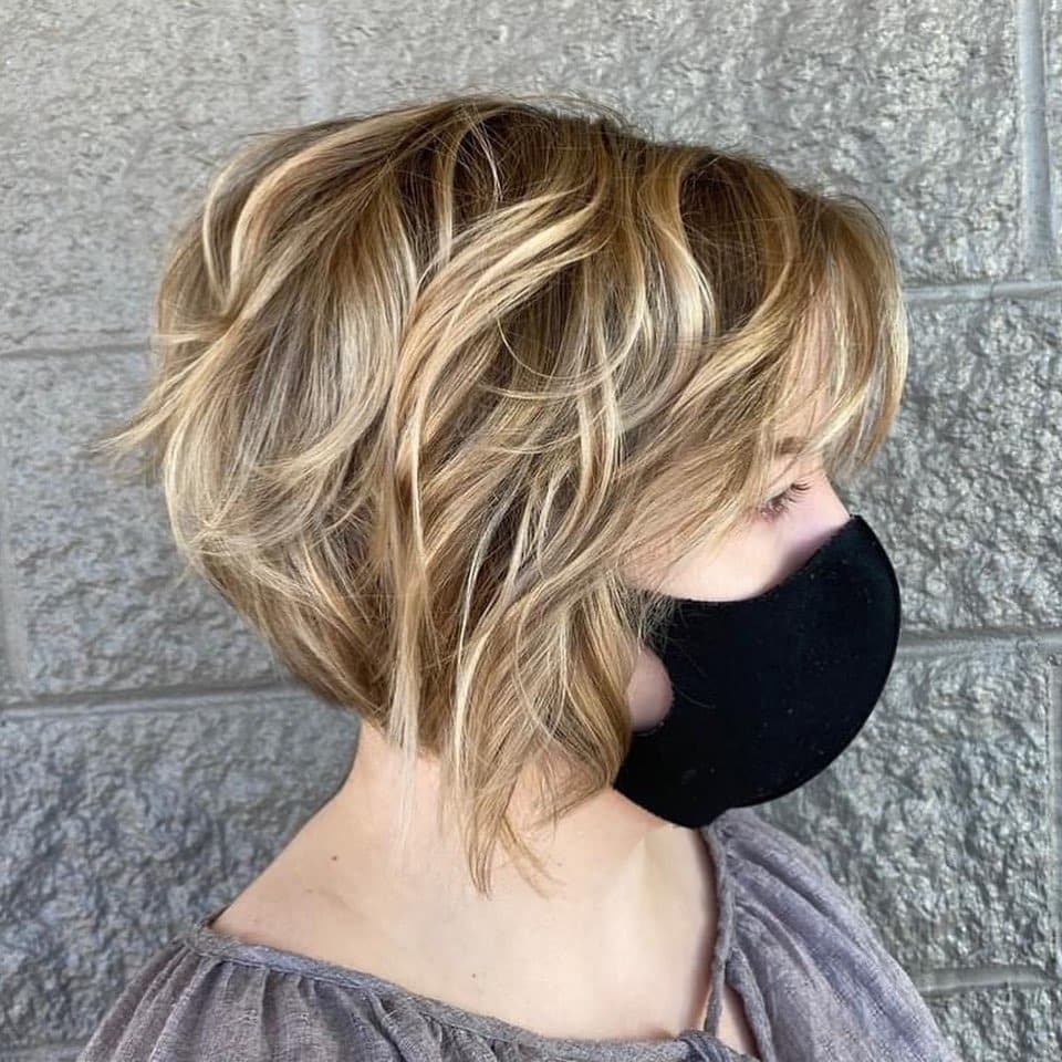 14. Tousled Asymmetrical Bob with Beige Blonde Balayage - Asymmetrical Bob Hairstyles