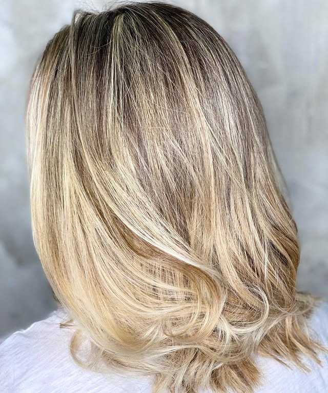 2. Neutral Blonde Balayage with Natural Root Melt - Blonde Hair with Dark Roots