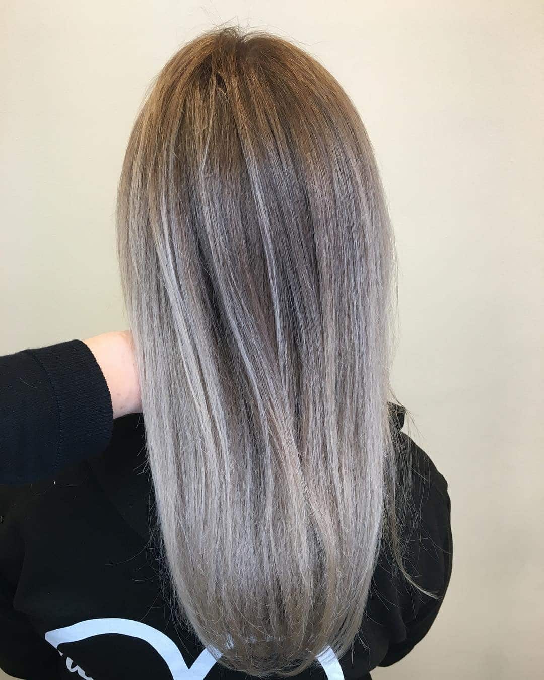 5. Smoky Ash Blonde with Gradient Roots - Blonde Hair with Dark Roots