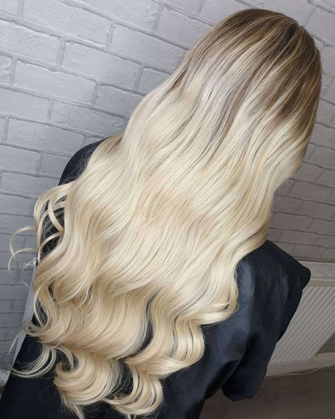 13. Light Blonde Lengths with Natural Root Fade - Blonde Hair with Dark Roots