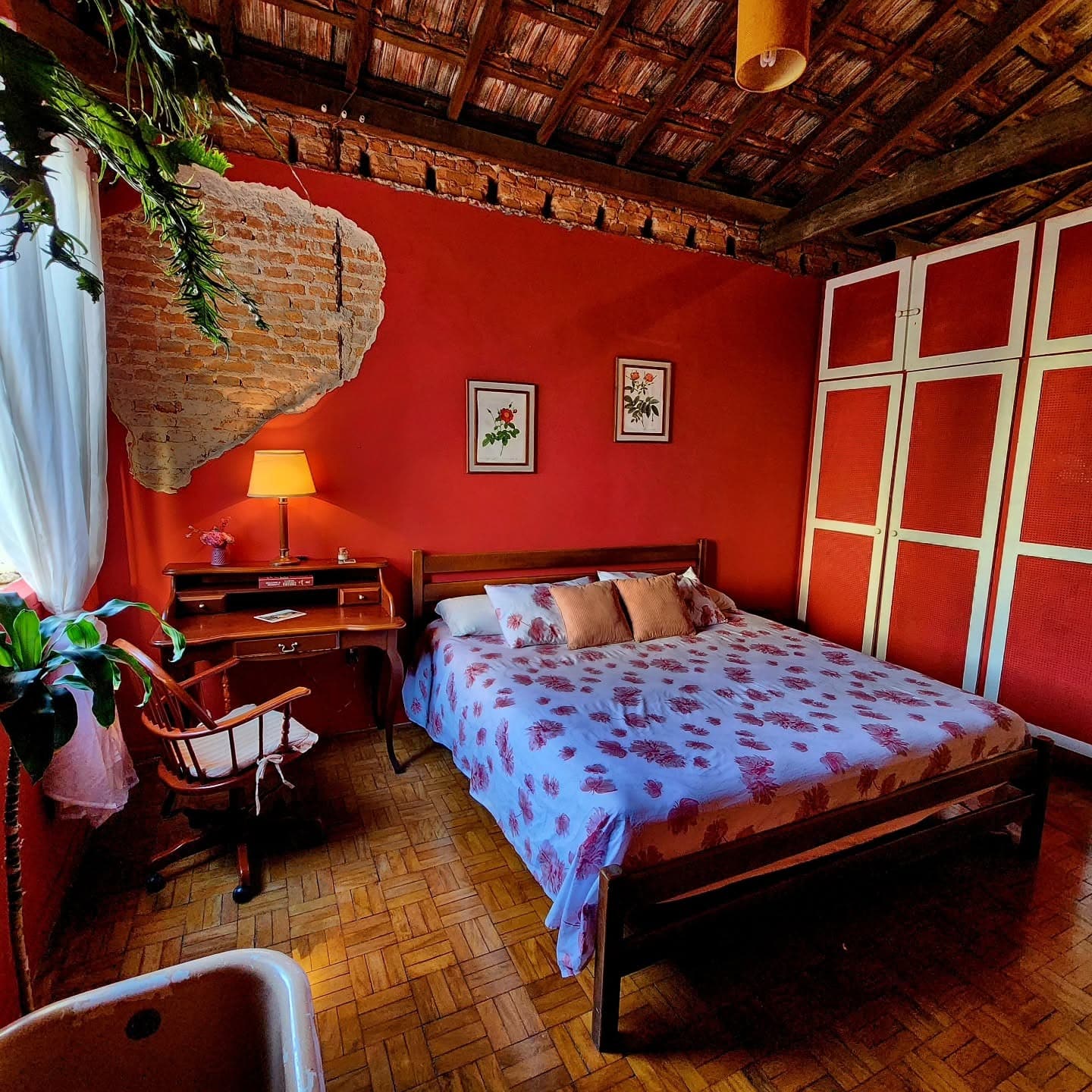 4. Rustic Red with Heritage Charm - red bedroom ideas