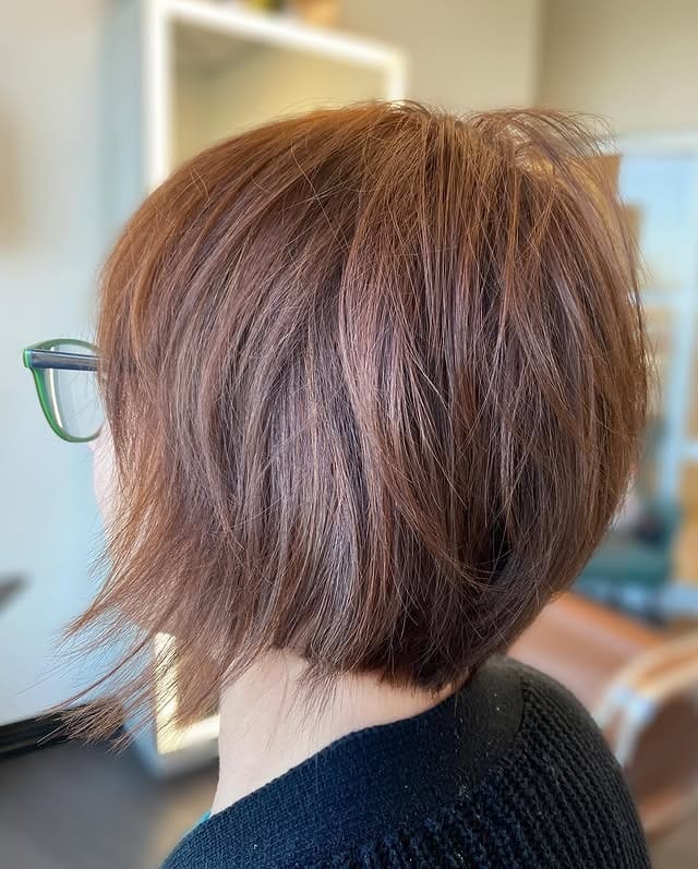7. Warm Copper Brown Graduated Pixie Bob - Pixie Bob Haircuts