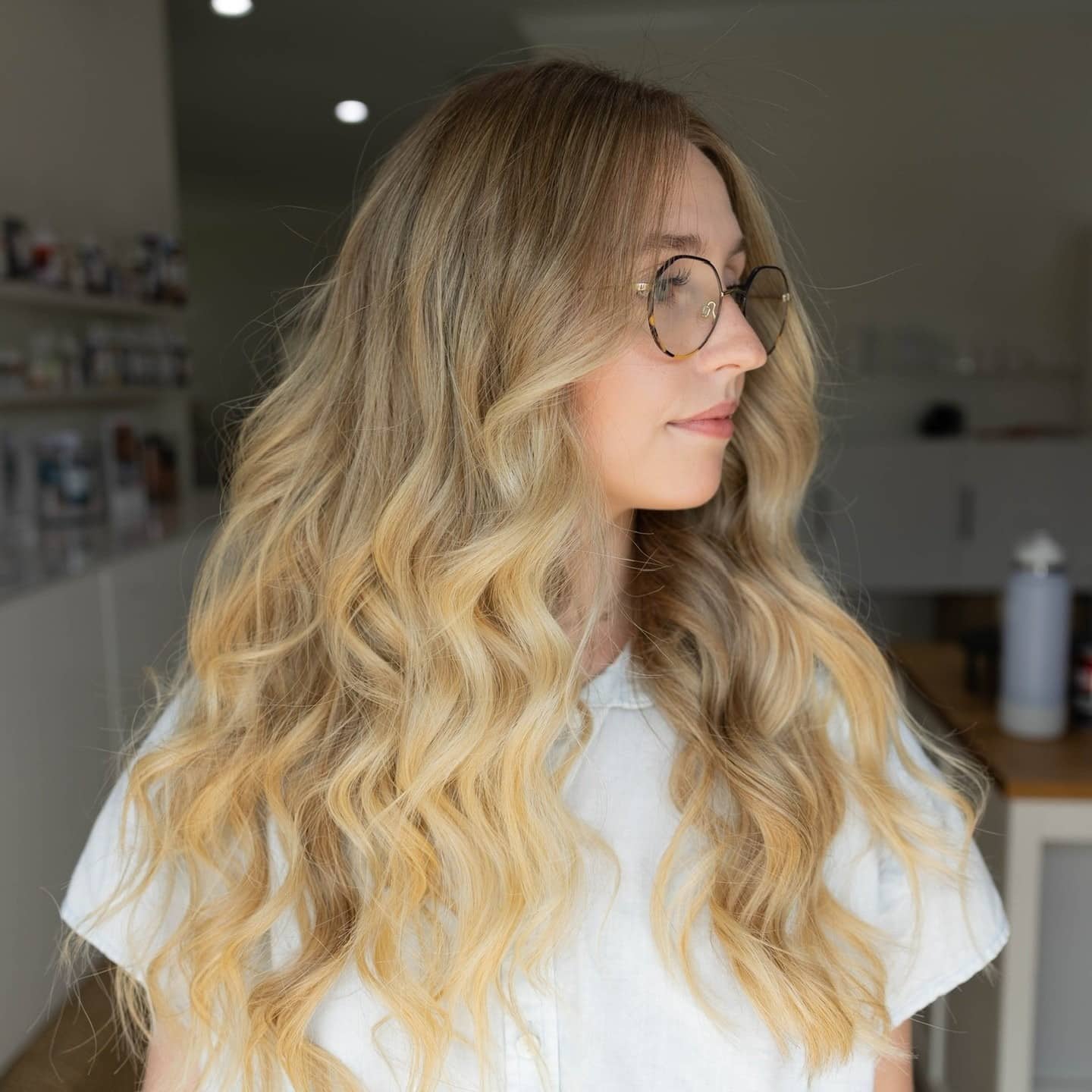 2. Lived-In Golden Blonde Balayage - Golden Blonde Hair Color