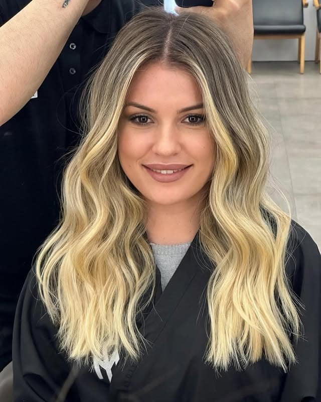 7. Bright Golden Blonde with Shadow Root - Golden Blonde Hair Color