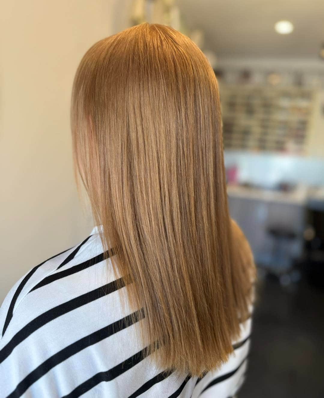 17. Warm Golden Blonde Precision Cut - Golden Blonde Hair Color