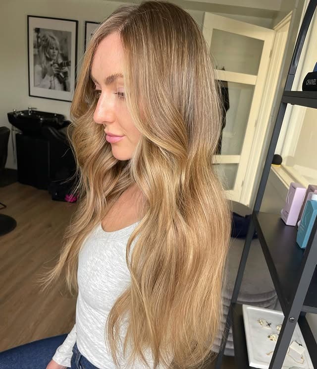18. Golden Blonde with Soft Face Framing - Golden Blonde Hair Color