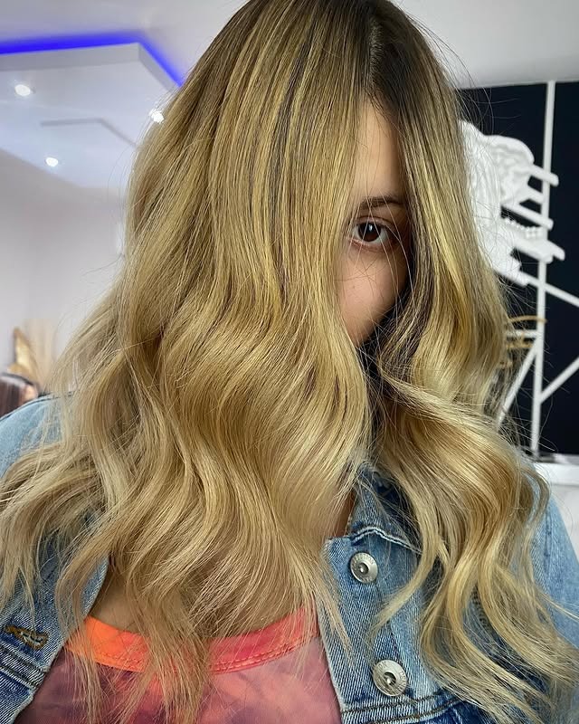 22. Soft Golden Blonde Waves with Depth - Golden Blonde Hair Color