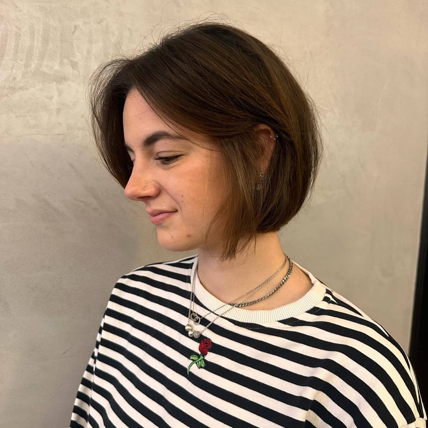 10. Natural Light Brown French Bob with Tucked Ends - French Bob Hair