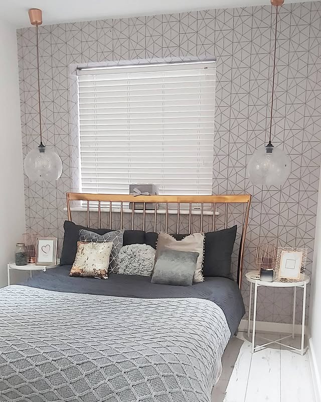 2. Grey and Copper Contemporary Charm - spare bedroom ideas