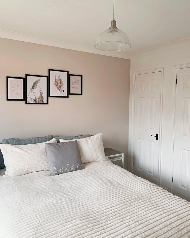 14. Blush Beige and Soft Grey Simplicity - spare bedroom ideas