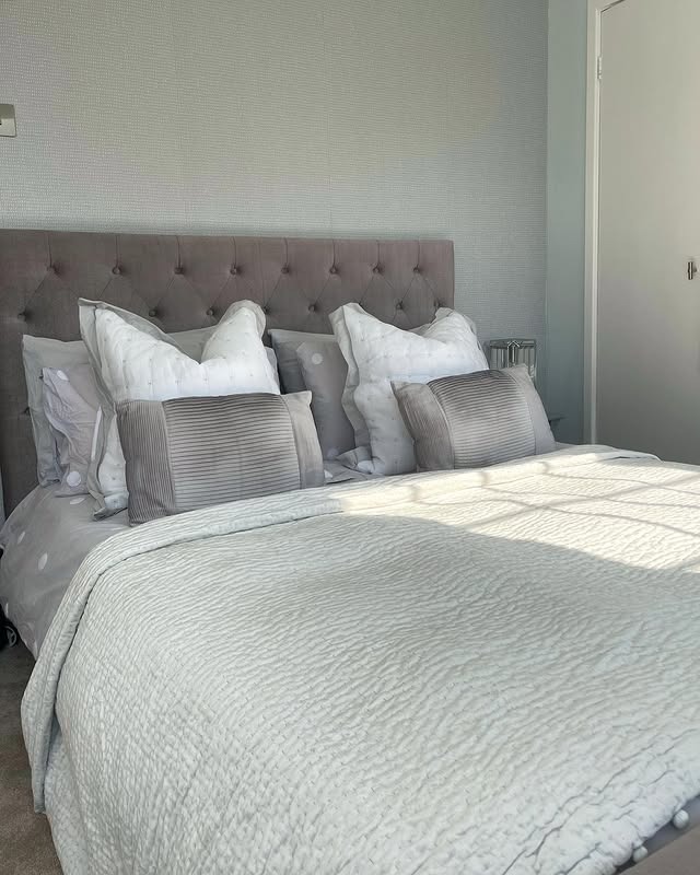 15. Taupe and Silver Layered Luxury - spare bedroom ideas