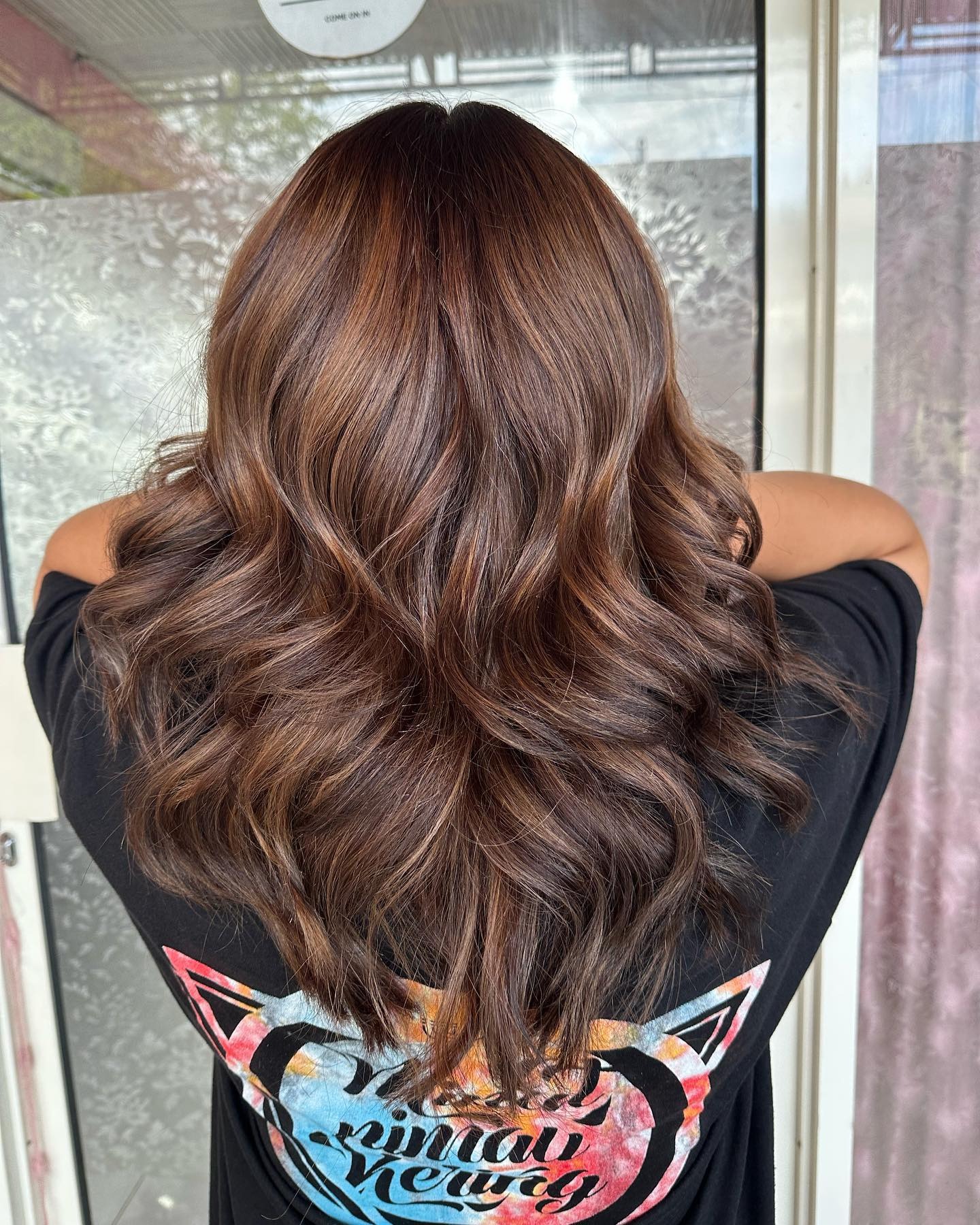 10. Deep Golden Brown Textured Waves - Golden Brown Hair Color
