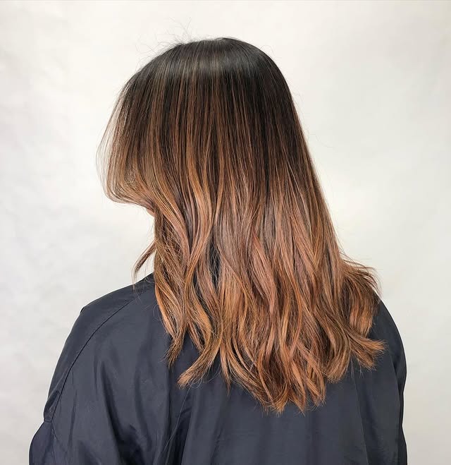 12. Golden Brown Ombre with Soft Layers - Golden Brown Hair Color