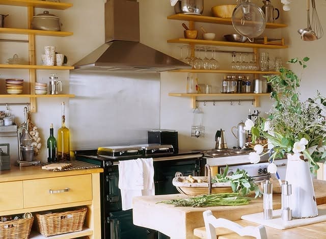 1. English Country Charm in Buttery Yellow - vintage kitchen ideas
