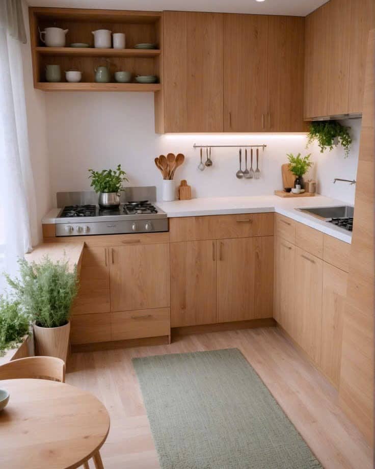 17. Scandinavian-Inspired Oak Kitchen in Soft Neutrals - vintage kitchen ideas