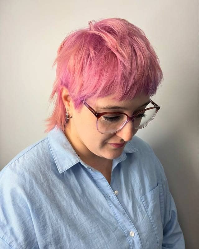11. Pastel Pink Layered Shaggy Pixie - Shaggy Pixie Haircut
