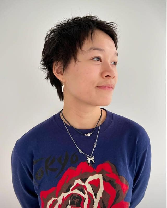 16. Natural Dark Brown Piecey Pixie - Shaggy Pixie Haircut