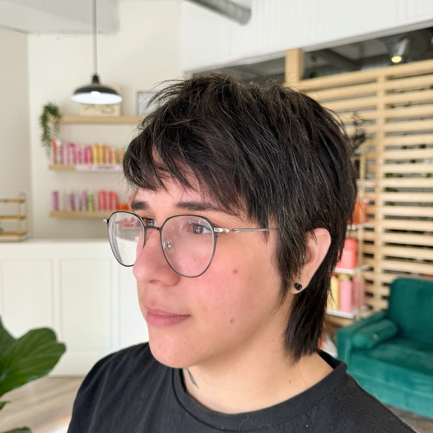 21. Soft Black Shaggy Pixie with Tapered Nape - Shaggy Pixie Haircut