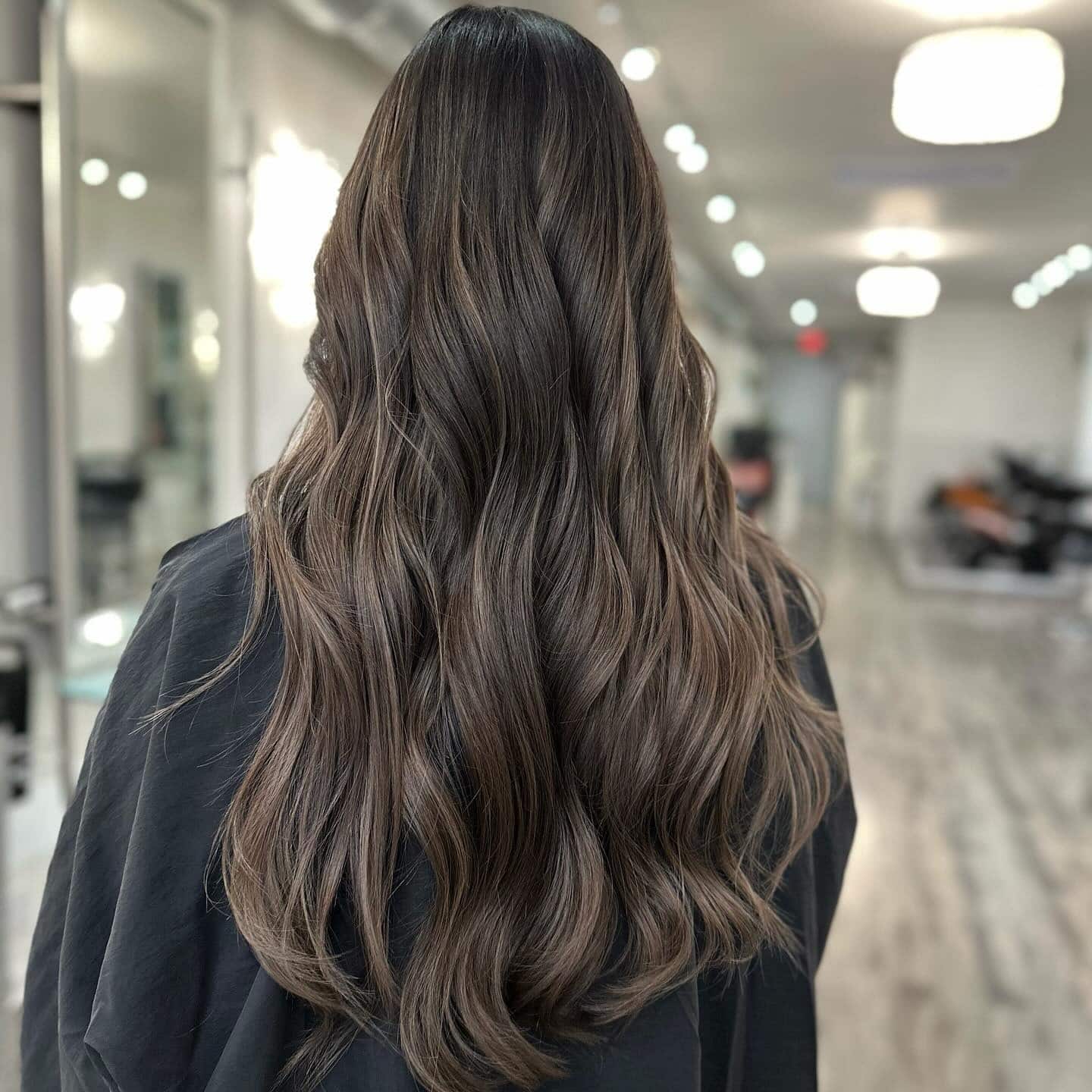 9. Sleek Straight Cut with Cool Ash Brown Ribbons - Light Ash Brown Hair Color