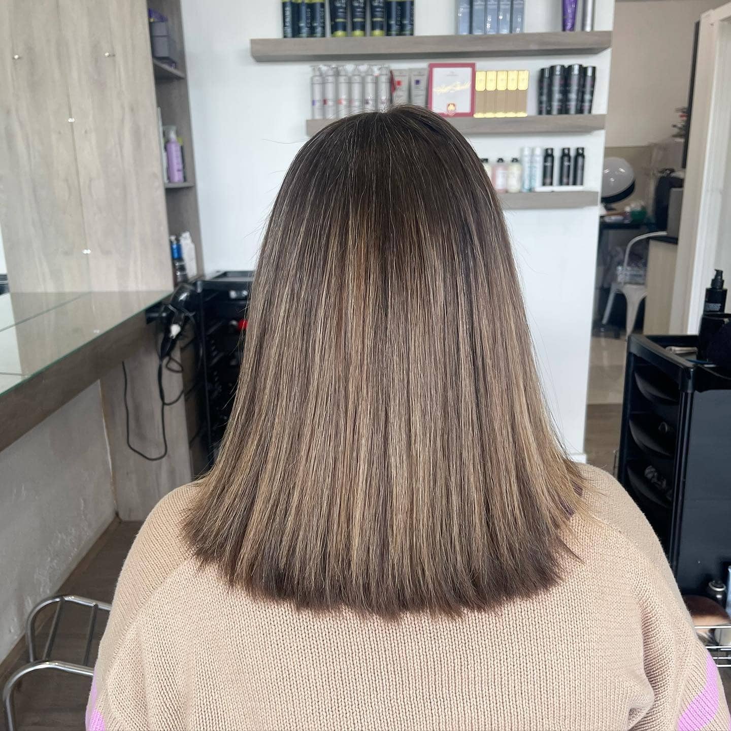 11. Blunt Lob in Dimensional Light Ash Brown - Light Ash Brown Hair Color