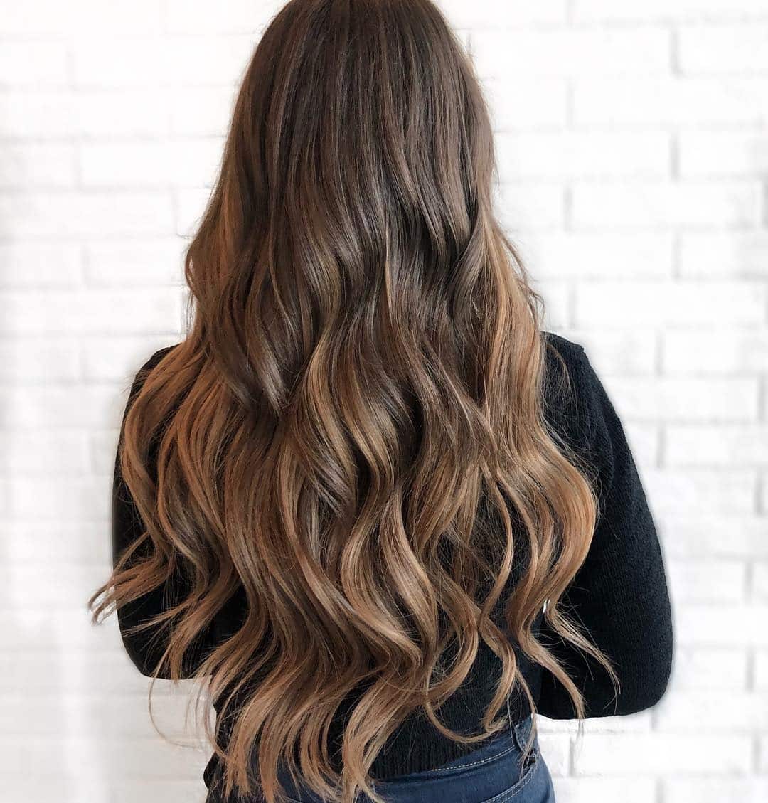 12. Long Layered Waves in Cool Ash Brown Balayage - Light Ash Brown Hair Color